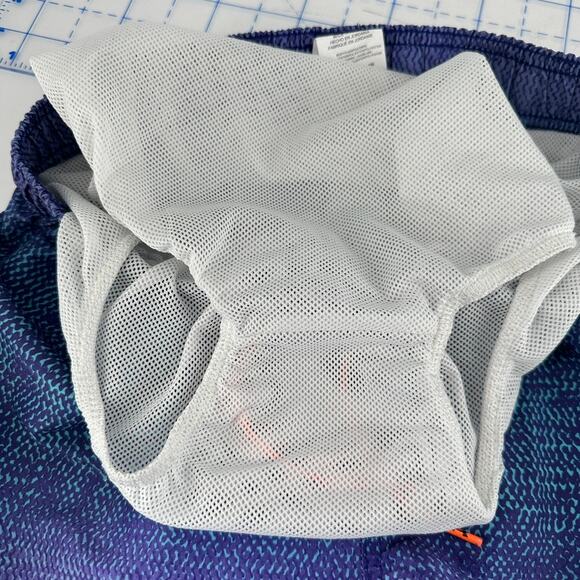 Under Armour Boys Swim Trunks YXL Blue orange Lined Mesh Shorts - Picture 5 of 10